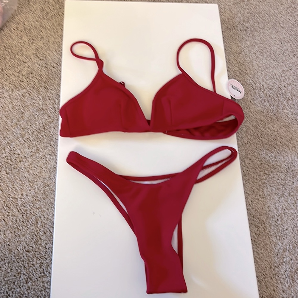Brand New with Tags red swimsuit set